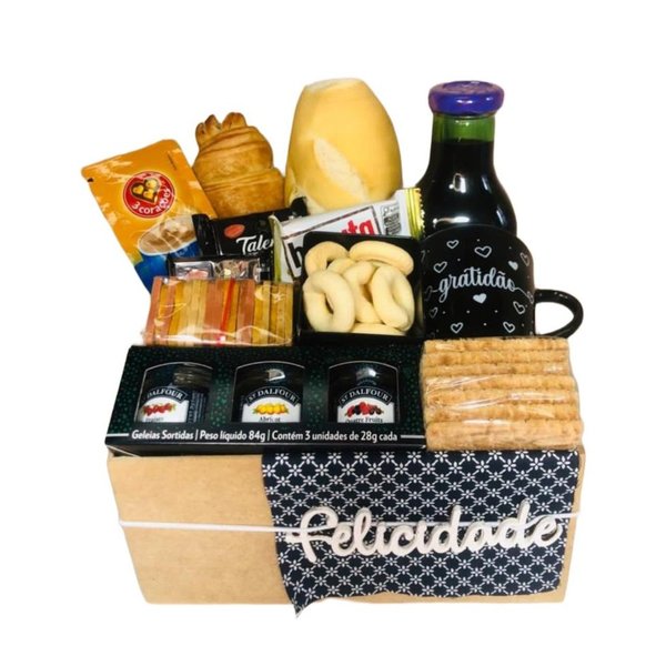 Cesta de Café Alegria Felicidade Requinte