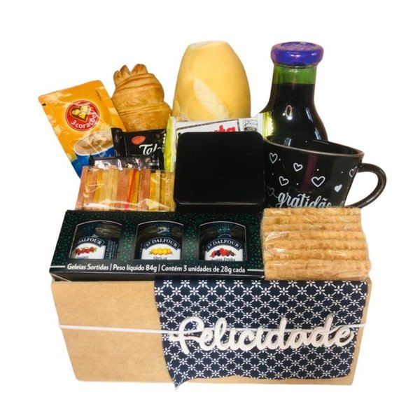 Cesta de Café Alegria Felicidade Requinte