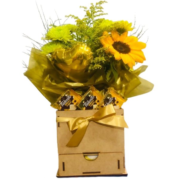Girassol com Encanto Ferrero e Pelúcia