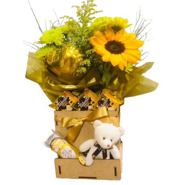 Girassol com Encanto Ferrero e Pelúcia