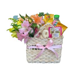 Imagem de Cesta Alegria Mamãe Aconchego e Flores 