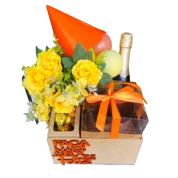 Cesta Aniversário Felicidades e Gostosuras 