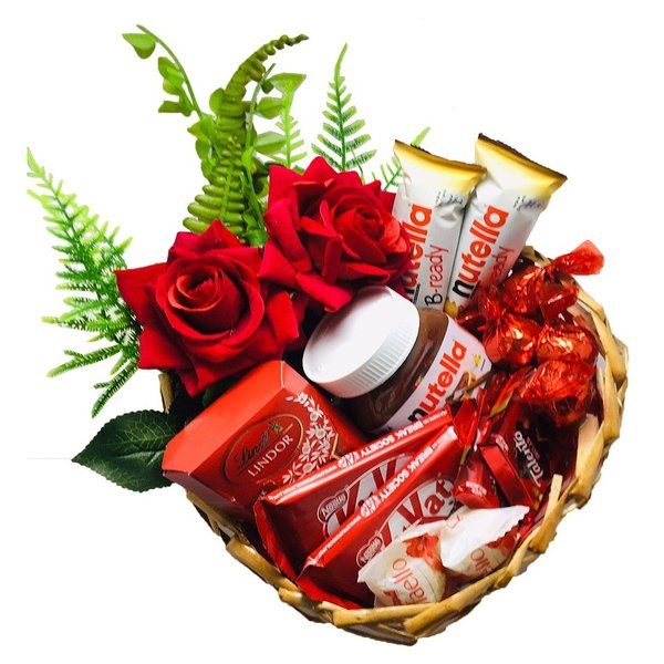 Cesta Amor Chocolates e Rosas
