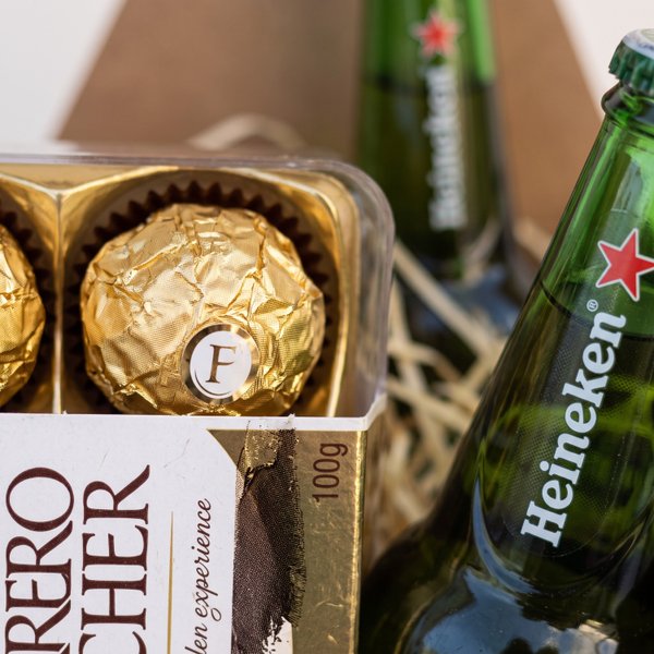 Cesta Cerveja e Chocolate