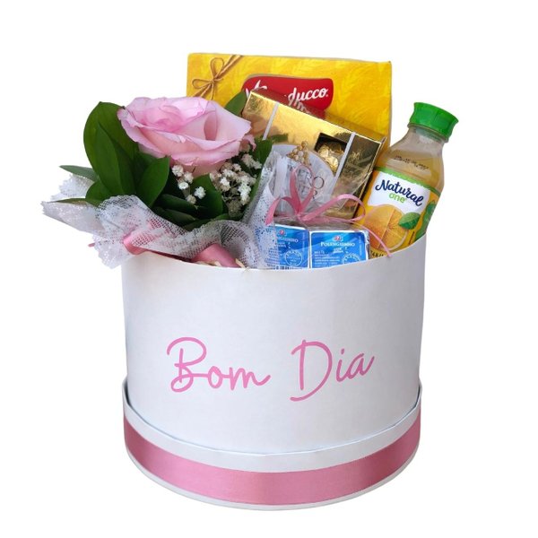 Cesta Café Da Manhã Rosa