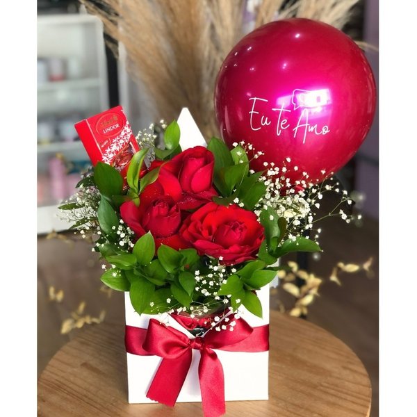 Cesta Amor Rosas Vermelhas