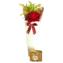 Imagem de Ramalhete de Rosa Vermelha Sofisticado