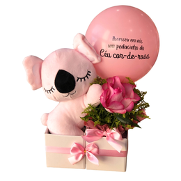 Imagem de Cesta Maternidade Pelúcia Coala Rosa