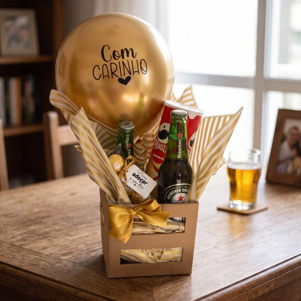 Cesta com Cerveja e Petiscos Mimo Happy Hour