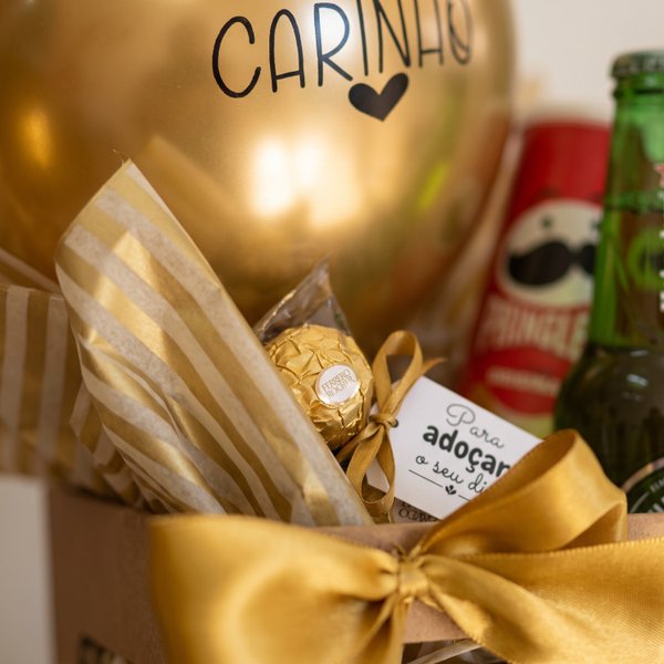 Cesta com Cerveja e Petiscos Mimo Happy Hour