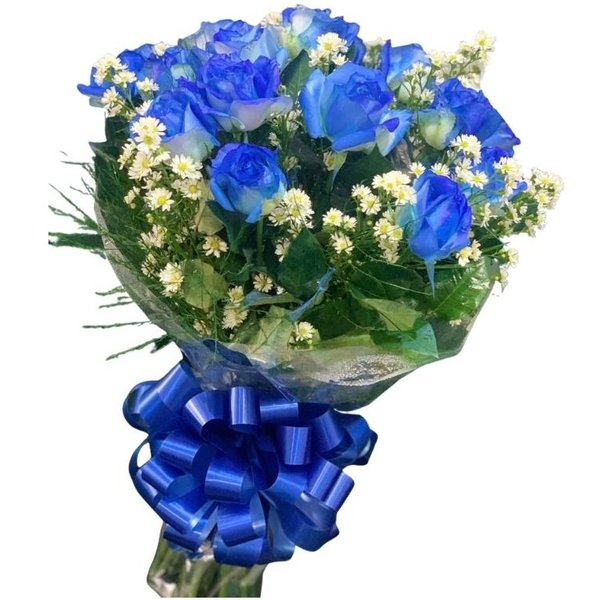 Buquê Zoe com Rosas Azuis