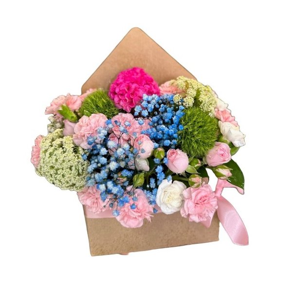 Envelope com Mix de Flores Coloridas