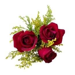 Imagem de Buquê com 3 Rosas Vermelhas