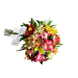 Imagem de Buquê com 12 Astromélias Coloridas