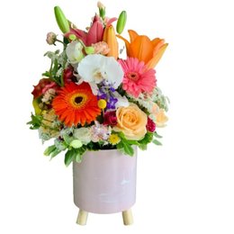 Imagem de Cachepô em Acrílico com Flores do Campo