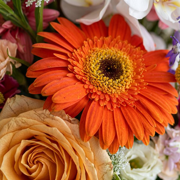 Cachepô em Acrílico com Flores do Campo