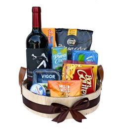 Imagem de Cesta Vinho La Vanguardia e Delicias