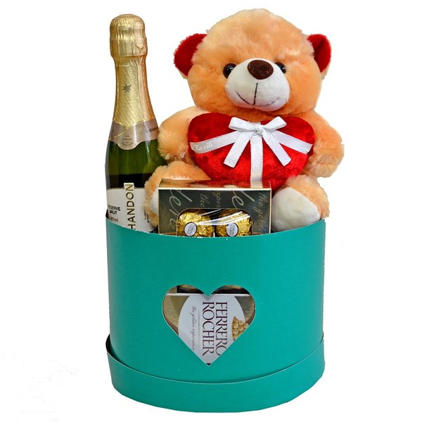 Box Chandon, Ferrero e Urso de Pelúcia