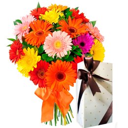 Imagem de Buquê Luxuosas Gérberas e Bombons