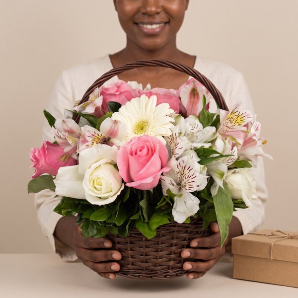 Arranjo de Rosas com Astromélias