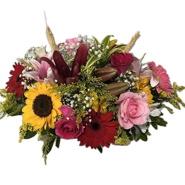 Cesta de Flores do Campo Luxuoso