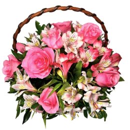 Imagem de Cesta Jardim Cor de Rosa