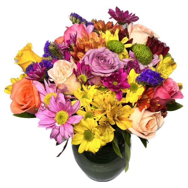 Vaso de Flores do Campo Mix Luxuoso Com Chocolate