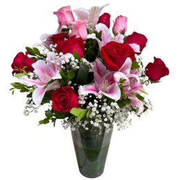 Imagem de Vaso de Rosas e Lírios