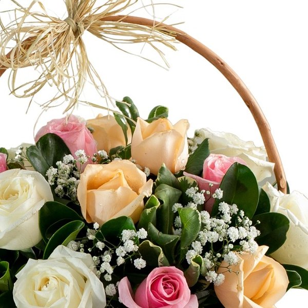 Cesta de Rosas Delicato 
