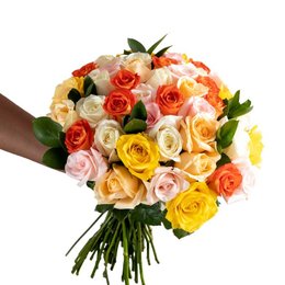 Imagem de Buquê de 40 Rosas Coloridas