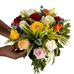 Imagem de Buquê Ternura de Rosas Coloridas