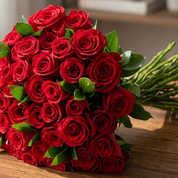 Buquê  de 50 rosas