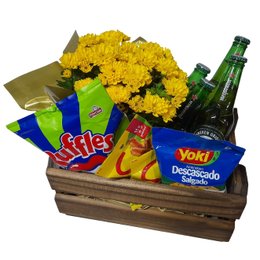 Imagem de Cesta de Cerveja com Aperitivos