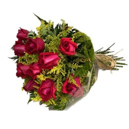 Imagem de Buquê de 12 Rosas Vermelhas