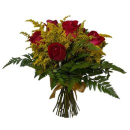 Imagem de Buquê de 6 Rosas Vermelhas