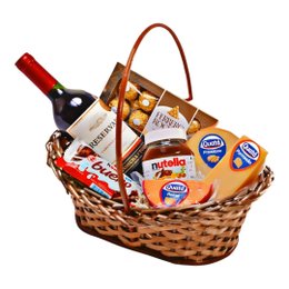 Imagem de Cesta queijos, vinho e Chocolate