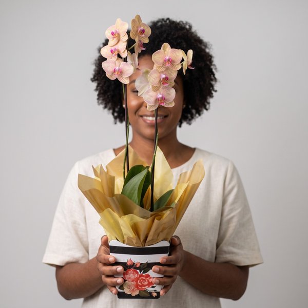 Orquídea Amarela Rajada 