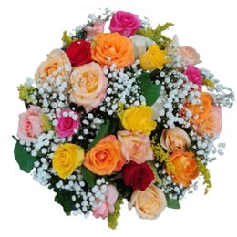 Imagem de Bouquet 24 Rosas Coloridas 