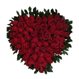 Imagem de Coração 50 Rosas Vermelhas 