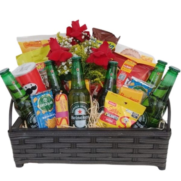 Cesta de Cervejas e Aperitivos 