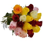 Buquê 18 Rosas Coloridas