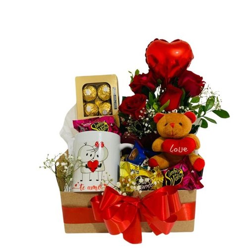 Cesta Amor com Flores