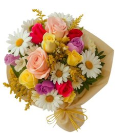 Imagem de Buquê de Flores Coloridas Alegria Floral