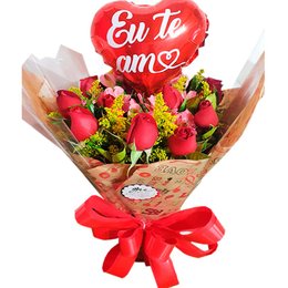 Imagem de Buquê 12 rosas amor