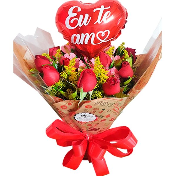 Buquê 12 rosas amor