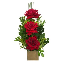 Imagem de Arranjo de Três Rosas Colombianas