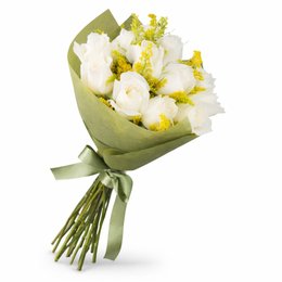 Imagem de Buquê Elegance de Rosas Brancas