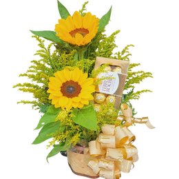 Imagem de Girassol e Ferreiro Rocher 