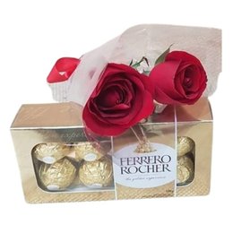 Imagem de Rosas Vermelhas com Ferrero 