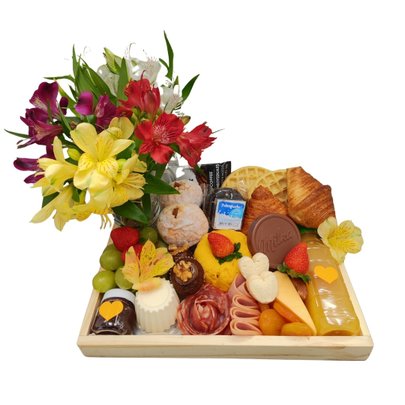 Cesta de Café Flores e Sabor